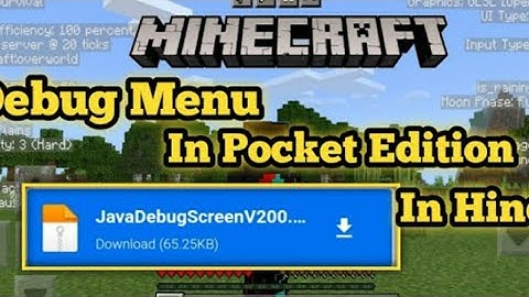 how to download debug screen in Minecraft pe
