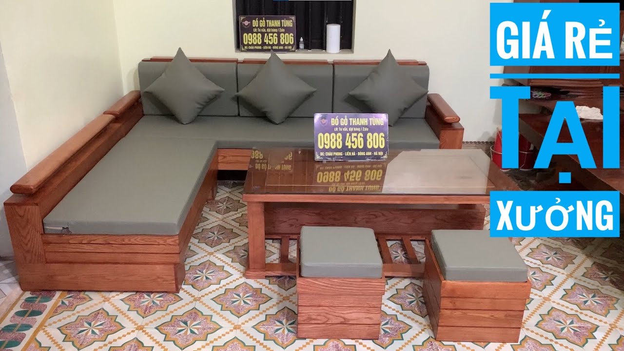 Mẫu Sofa Phòng Khách Nhỏ Bàn Ghế Sofa Góc Trứng Gỗ Sồi Nga Bàn Ghế Sofa Giá Rẻ Đồ Gỗ Thanh Tùng