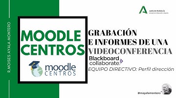 MOODLE CENTROS: GRABACIÓN E INFORMES DE UNA VIDEOCONFERENCIA