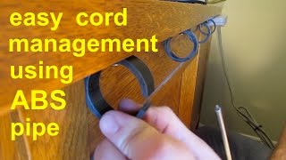 DIY  ●  Simple Cable Cord Management ● tv computer stereo gaming