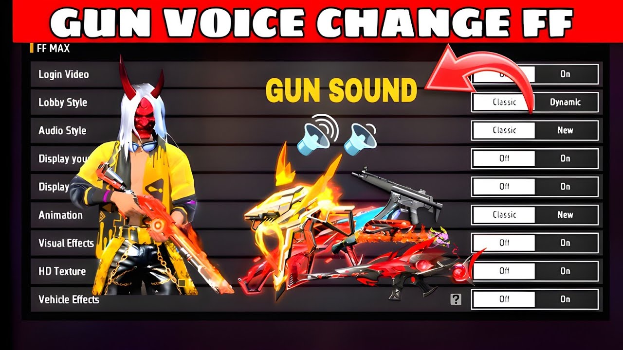 Free Fire Max Gun Sound Change Kaise Kare।How To Change Gun Sound In Free fire