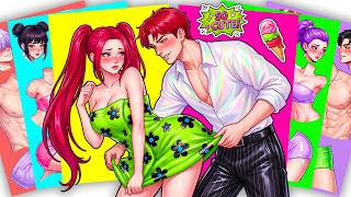 [🌈Paper DIY🌈] So cute! 💖✨ HUNTRIX MIRA x ABBY SAJA BOYS | Sticker Book ASMR