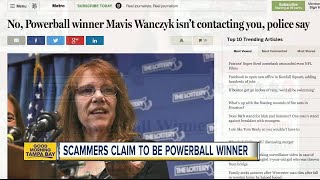 Police warn of social media scams after record Powerball win