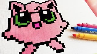 Handmade Pixel Art - How To Draw Jigglypuff #pixelart