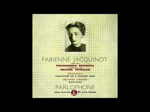 Fabienne Jacquinot plays Dohnányi and Strauss (Parlophone PMC1005)