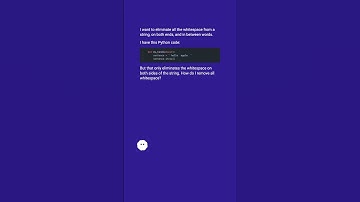 Remove all whitespace in a string #shorts