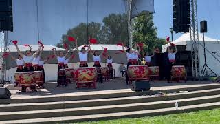 Mulan Drum Team at 2023 World Beat Festival