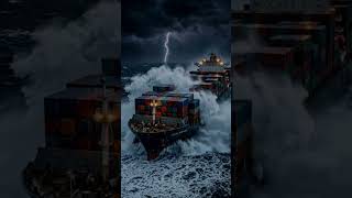 Cargo Ship vs Deadly Ocean Storm 🚢🌊 #shortsfeed #shorts #usashorts #searescue