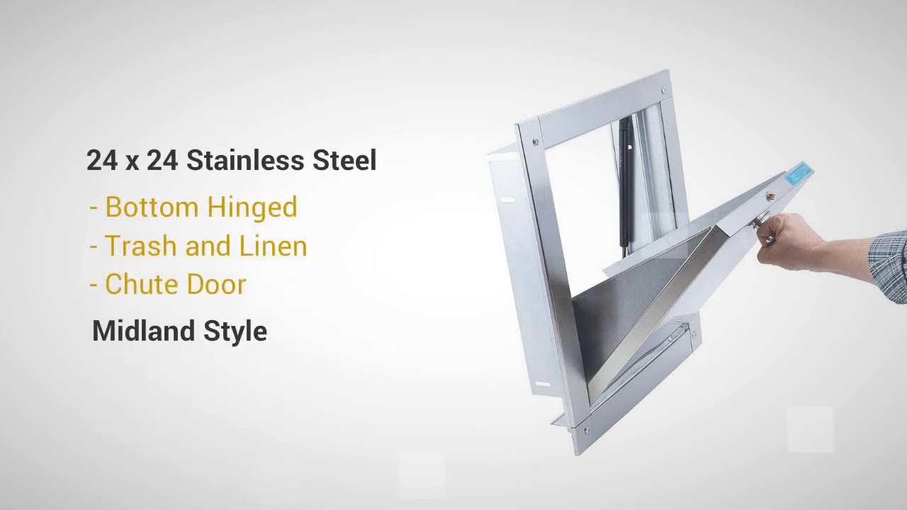 Trash Chute Doors 24 x 24 Stainless Steel Midland Style M Series