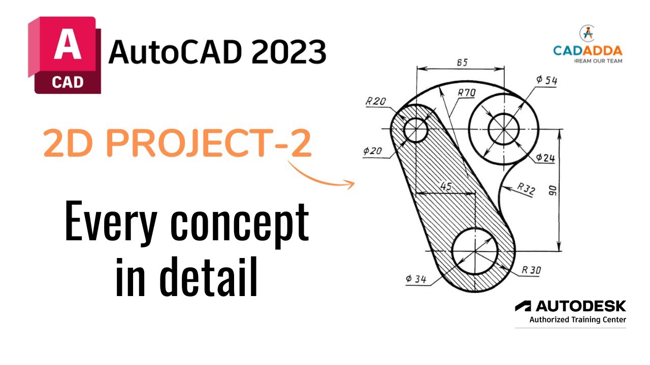 Autocad tutorial for beginner part 2 | Complete Autocad example ...