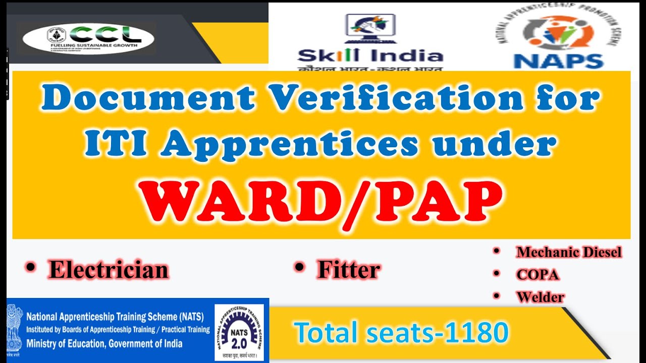 WARD_PAP list Document verification for Apprenticeship at CCL 2024
