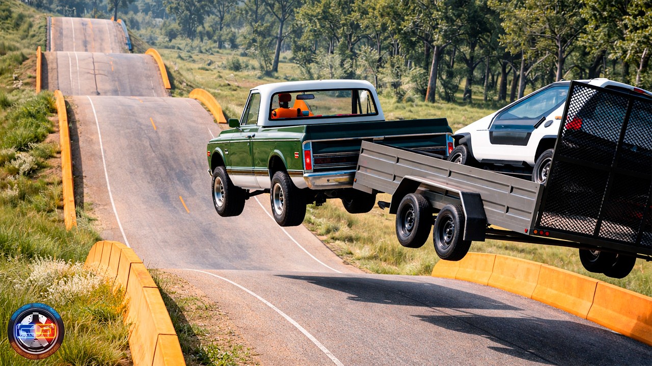 Wave Road Against Vehicles #21 - BeamNG drive