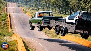 Wave Road Against Vehicles #21 - BeamNG drive