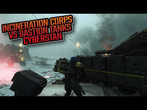 Bastion Tank Vs Incineration Corps on Cyberstan | Helldivers 2