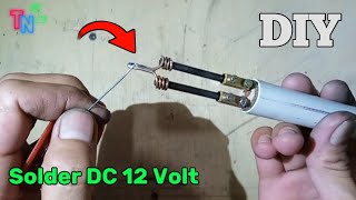 DIY...12 volt DC soldering from an old battery