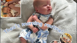 REBORN DOLL THEAS MORNING ROUTINE!