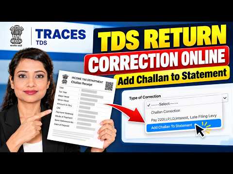 TDS Correction Online 2026| Add Challan to Statement | New TRACES | How to file TDS Return