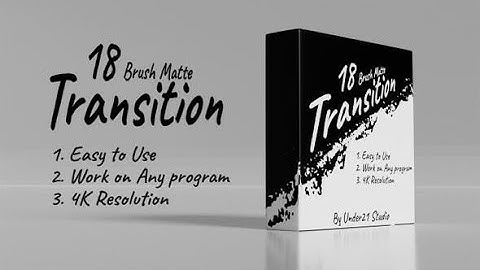 4K Animated Motion Graphic Video Stock | 18 Brush Matte Transition Pack by Under21 Studio