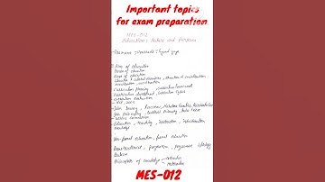 IGNOU MA education MES-012 last five year question, important topics #ignou #MAeducation #MES-012