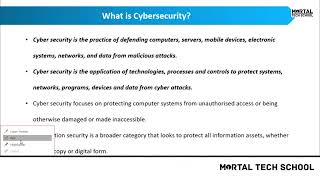 Cyber Security vs Information Security: What's the Difference? | Mortal Tech School