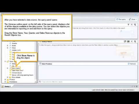 Create a query  Web Intelligence 4 x