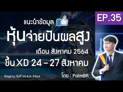 EP.35 | หุ้นจ่ายปันผลสูง ส.ค. 64 ขึ้น XD 24-27 ส.ค. #หุ้นปันผลดี #PalmBR