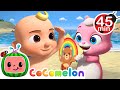 Animal crew at the beach  cocomelon animal time  learning with animals  nursery rhymes for kids