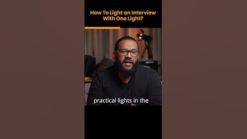 How to light an interview with one light