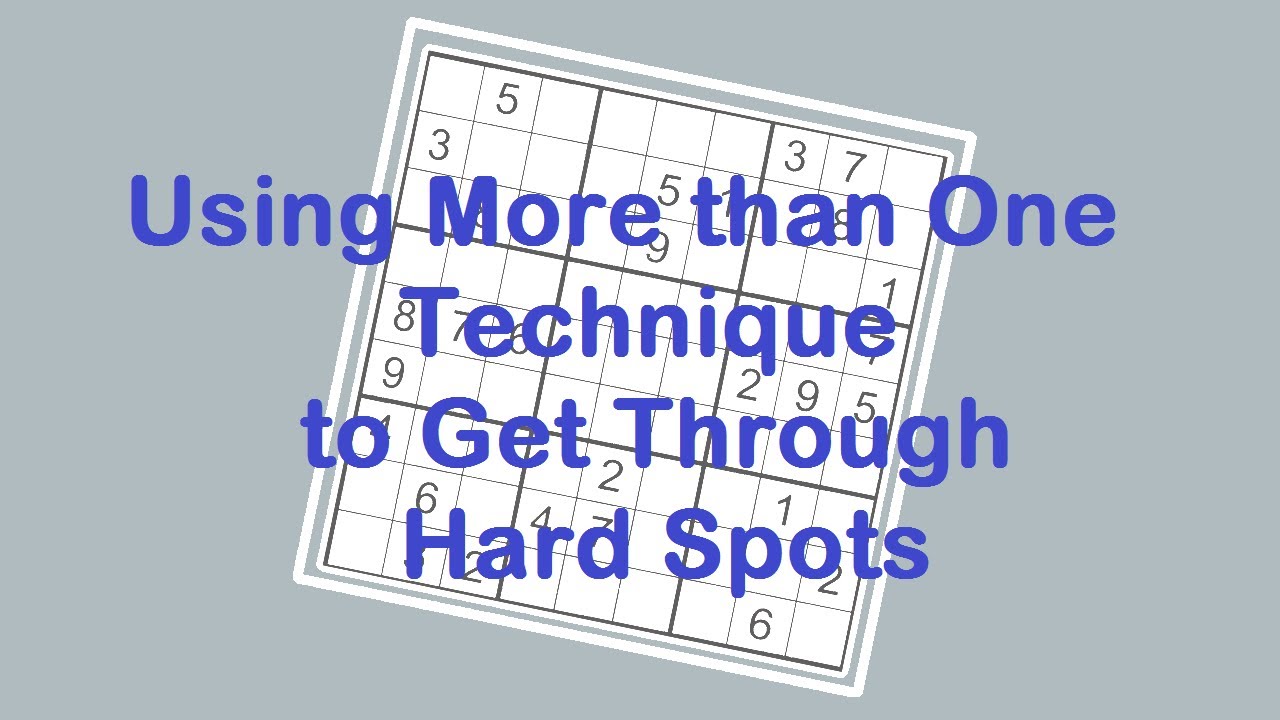 Sudoku Primer 202 Two Or Three Techniques To Get Through Rough Spots 