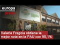 Valeria Fragola logra la mejor nota de la PAU con el 95,1% de los estudiantes aprobados