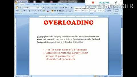 Functions | part-3 function overloading & parameters used in bluej