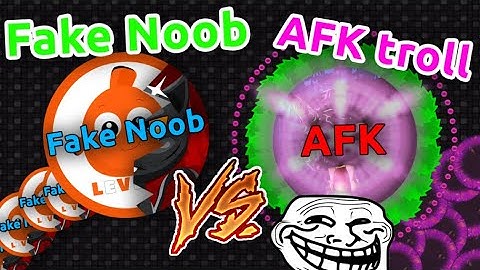 Agma.io | FAKE NOOB TAKEOVER VS AFK TROLL! Funny trolls