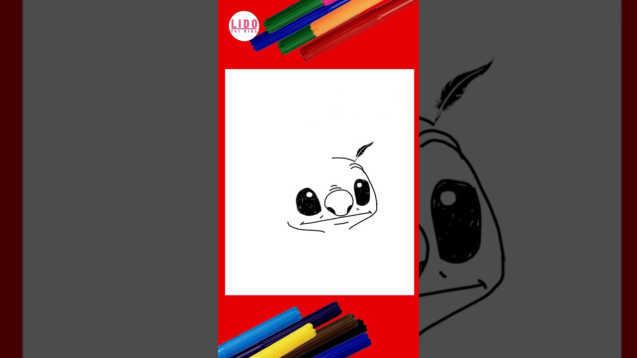 How to draw  STITCH  Easy Cute Drawing Tutorial for Kids & Beginners  Step by Step 