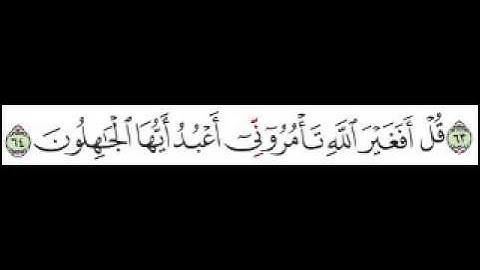سورة الزمر الآية 64