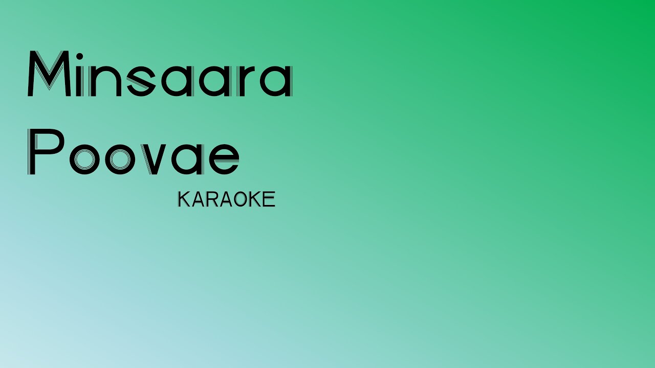 Minsaara Poove Karaoke