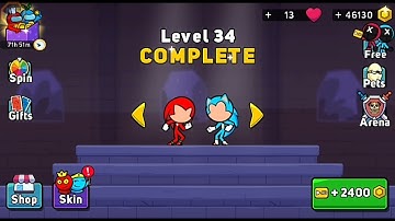RED AND BLUE STICKMAN LEVEL 29 to 40
