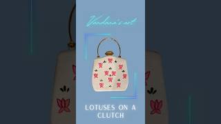 Lotus on a clutch#pebeo #fabricpainting #art #paintingonaclutch