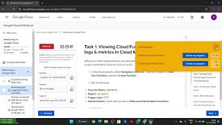 Module : 10 Lab : 2 || Monitoring and Logging for Cloud Functions