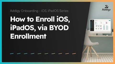 How to Enroll iOS, iPadOS via BYOD Enrollment - iOS, iPadOS Series
