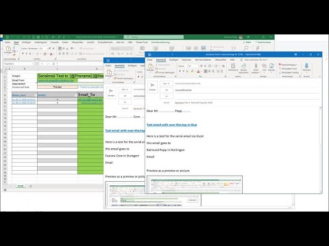 Serial Emails in Excel List with Word Template and Outlook