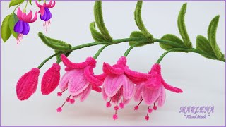 DIY FUCHSIA flowers. Pipe Cleaner Fuchsia Flowers