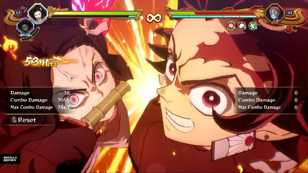 Demon Slayer Hinokami Chronicles 2 Tanjiro/Nezuko 70% High Damage Combo #2
