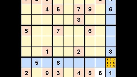 How to Solve The Irish Independent Sudoku Hard February 12, 2021 - Hidden Block Triple Subset