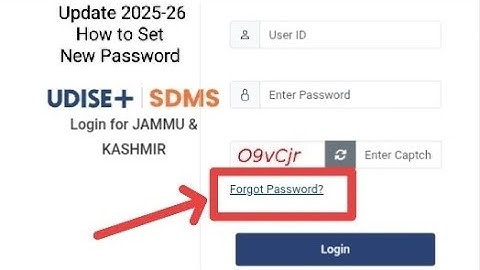 Forgot Password || Udise plus 2025-26 || New Update 