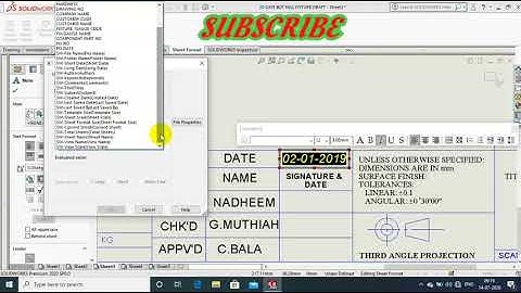 LINK TO PROPERTY | AUTOMATIC DATE UPDATE IN DRAFTING | SOLIDWORKS 2020