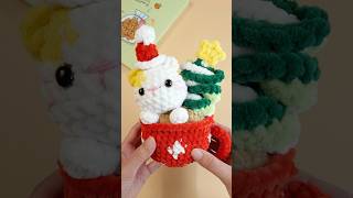 Crochet Chrisrmas Kitty Cup - Crochet Christmas Decoration 🎄 #crochet