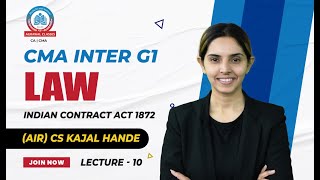 CMA INTER G1 | LAW | SOGA |  LEC 2 (AIR) CS KAJAL HANDE | AGRAWAL CLASSES