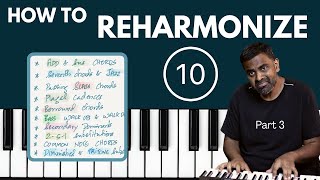 How to REHARMONIZE a  popular song in 10 ways (Piano Tutorial) ❸