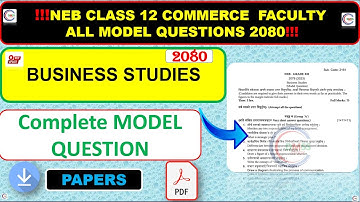 Business Studies New Model Question , Class 12 | New Course, 2080