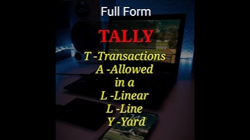 Tally Full Form❓ #viral #computer #tally  #shorts